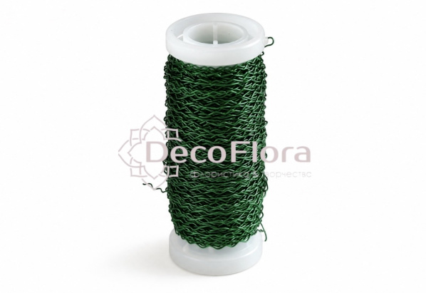 Проволока бульонка 0,3mm 25gr 25м зелёная